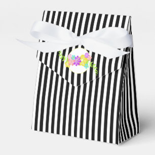Ballotins Boîte cadeau élégant noir et blanc rayé Favoriser