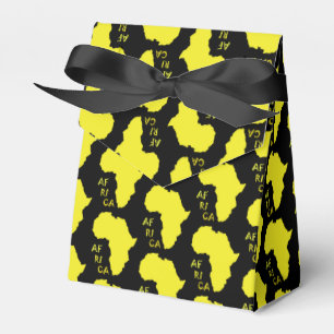 Ballotins Boîte cadeau en papier à motif de carte d'Afrique 
