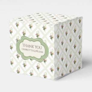 Ballotins Boîte Cadeau Fleur treillis personnalisé Faveur