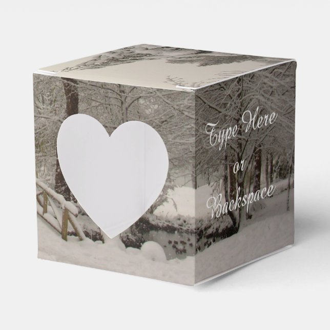 Ballotins Boîte Cadeau Forêt d'hiver Boîte Cadeau de Vacance (Verso)