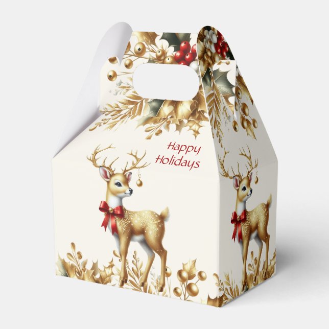 Ballotins Boîte cadeau Gold Reindeer (Verso)