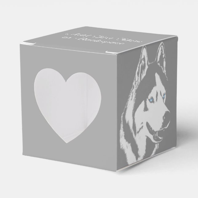 Ballotins Boîte cadeau Husky Personnaliser boîte cadeau Husk (Verso)