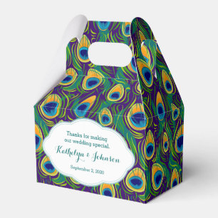 Ballotins Boîte cadeau Motif Peacock Feather