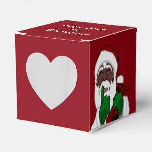 Ballotins Boîte cadeau Père Noël noire Personnalisez les boî