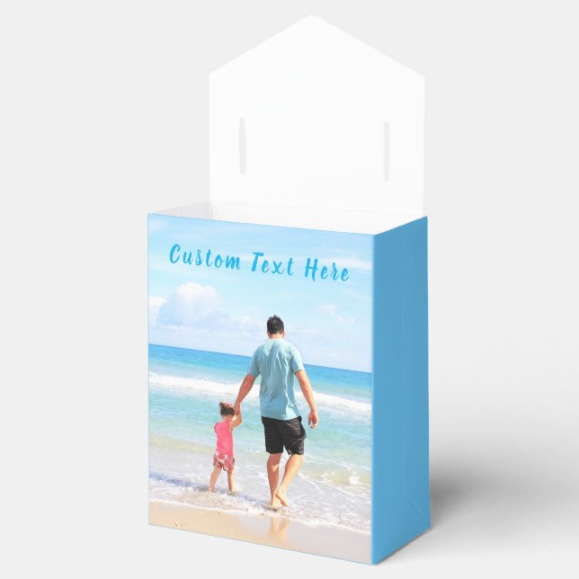 Ballotins Boîte cadeau photo personnalisée avec texte person (Ouvert)