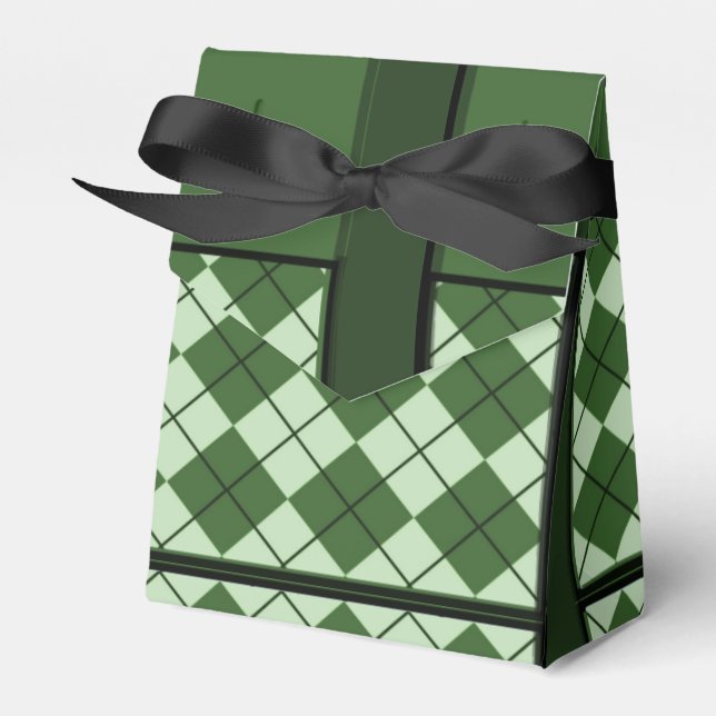 Ballotins Boîte cadeau tout usage Jacquard vert (Verso)