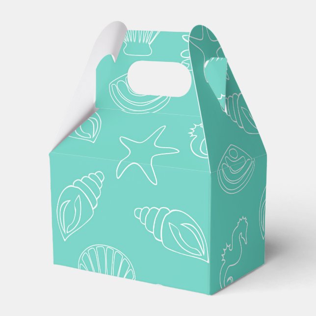 Ballotins Boîte cadeau Tropical Beach Shell Favoriser (Verso)