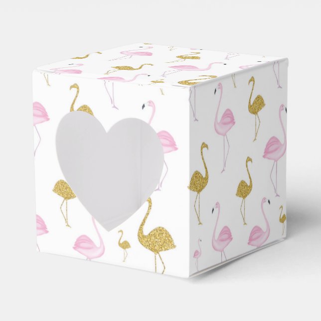 Ballotins Boîte Cadeau Tropical Flamant rose Favoriser (Verso)