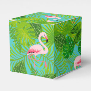 Ballotins Boîte-cadeau tropicale de paume de Flamant rose