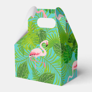 Ballotins Boîte-cadeau tropicale de paume de Flamant rose