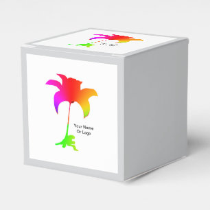 Ballotins Boîte-cadeau vin personnalisée avec garniture flor