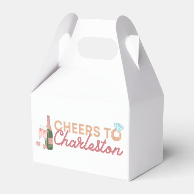 Ballotins Boîte "Cheers to Charleston" Bach Party Faveurs (Verso)