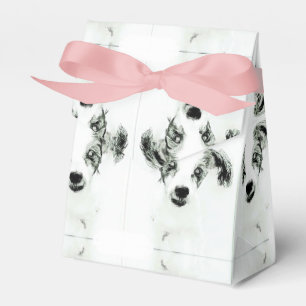 Ballotins Boîte de boîte de faveur d'esquisse de chiot de ch