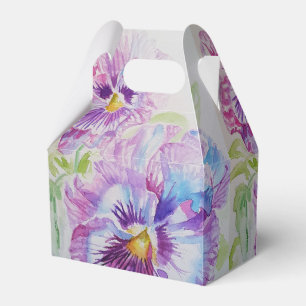 Ballotins Boîte de bonbons de mariage Purple Pansy