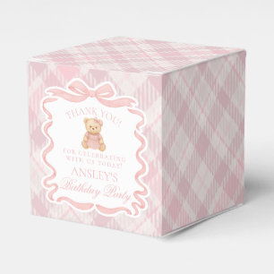 Ballotins Boîte de cadeau d'anniversaire fille Ourson Arc ro