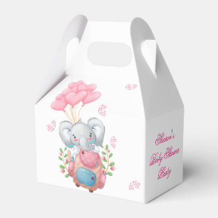 Ballotins Boîte de cadeau de Baby Shower éléphant mignon et 