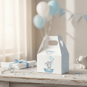 Ballotins Boîte de cadeau de Baby Shower Garçon Eléphant Ble