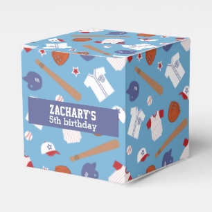 Ballotins Boîte de cadeau de fête à thème de baseball coloré