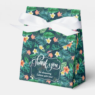 Ballotins Boîte de cadeau de fête de douche aux feuilles tro