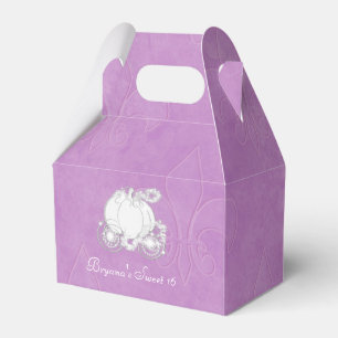 Ballotins Boîte de cadeau de fête violette de carrosse argen
