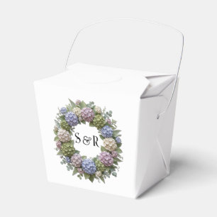 Ballotins Boîte de cadeau de mariage à monogramme couronne d