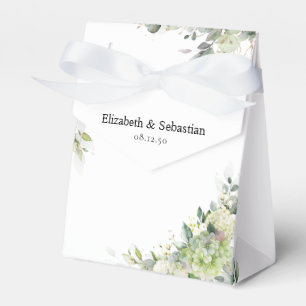 Ballotins Boîte de cadeau de mariage aux hortensias floraux