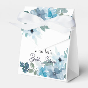 Ballotins Boîte de cadeau de mariage de roses bleues pastel 