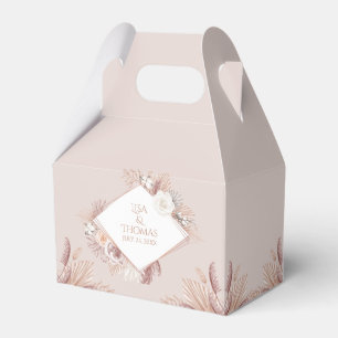 Ballotins Boîte de cadeau de mariage en herbe de Pampas Boho