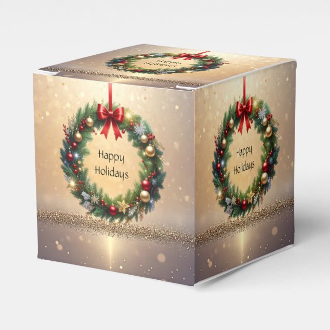 Ballotins Boîte de cadeau de Noël festive en couronne (Verso)