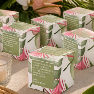 Ballotins Boîte de cadeau humoristique pour mariage tropical