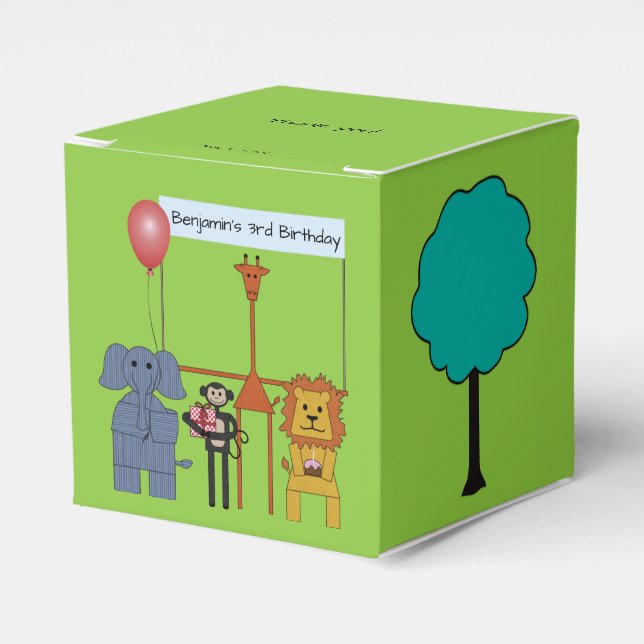 Ballotins Boîte de cadeaux de fête d'anniversaire Animaux de (Verso)