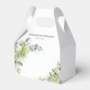 Ballotins Boîte de cadeaux de mariage aux Hortensias Verts