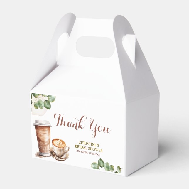Ballotins Boîte de cadeaux de mariage Coffee Love is Brewing (Verso)