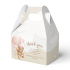 Boîte de cadeaux Ourson avec ballons roses