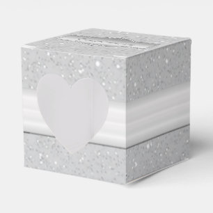 Ballotins Boîte de Coeur Élégante en argent personnalisée