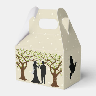 Ballotins Boîte de coffret cadeau de mariée et mari en chêne