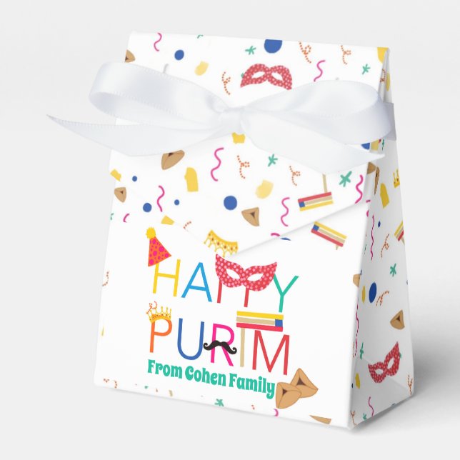 Ballotins Boîte de fabrication pour petites purim mishloah (Verso)