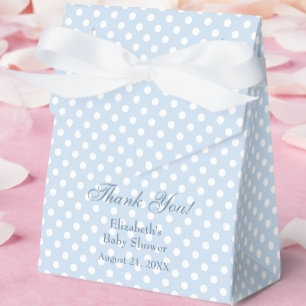 Ballotins Boîte de faveur de Baby Shower à pois bleus