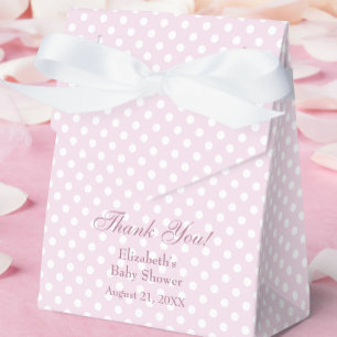 Ballotins Boîte de faveur de Baby Shower Bébé à pois roses