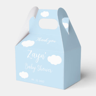 Ballotins Boîte de faveur de Baby Shower Bleu Nuages Mignon