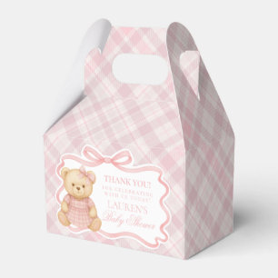 Ballotins Boîte de faveur de Baby Shower Ourson à noeud papi