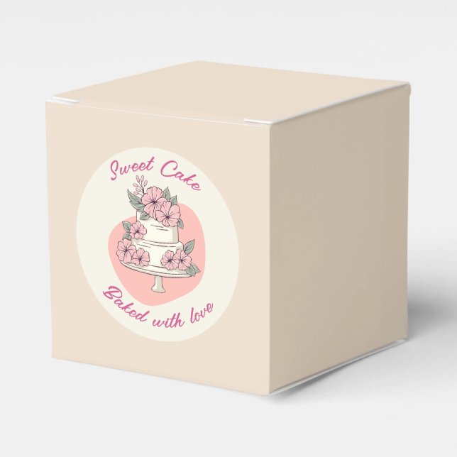 Ballotins Boîte de faveur de boulangerie de gâteau sucré (Verso)