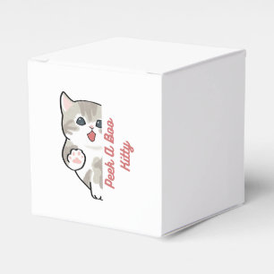 Ballotins "Boîte de faveur de chat mignon Peek A Boo Kitty"