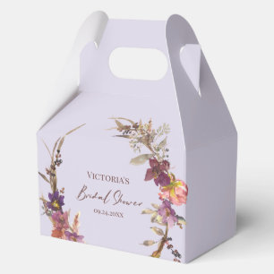 Ballotins Boîte de faveur de couronne de fleurs sauvages à l