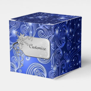 Ballotins Boîte de faveur de cube de tourbillons et d'étoile