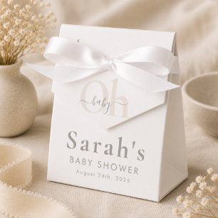 Ballotins Boîte de faveur de douche bébé minimaliste moderne