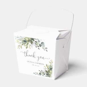 Ballotins Boîte de faveur de douche de bébé d'eucalyptus élé