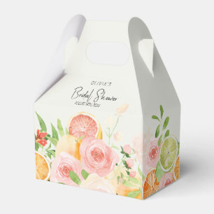 Ballotins Boîte de faveur de douche de mariage floral Citrus