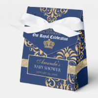 Boîte de faveur de douche pour bébé Prince Royal