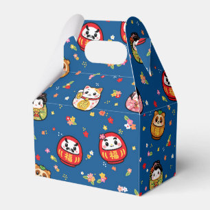 Ballotins boîte de faveur de fête de motif japonais daruma